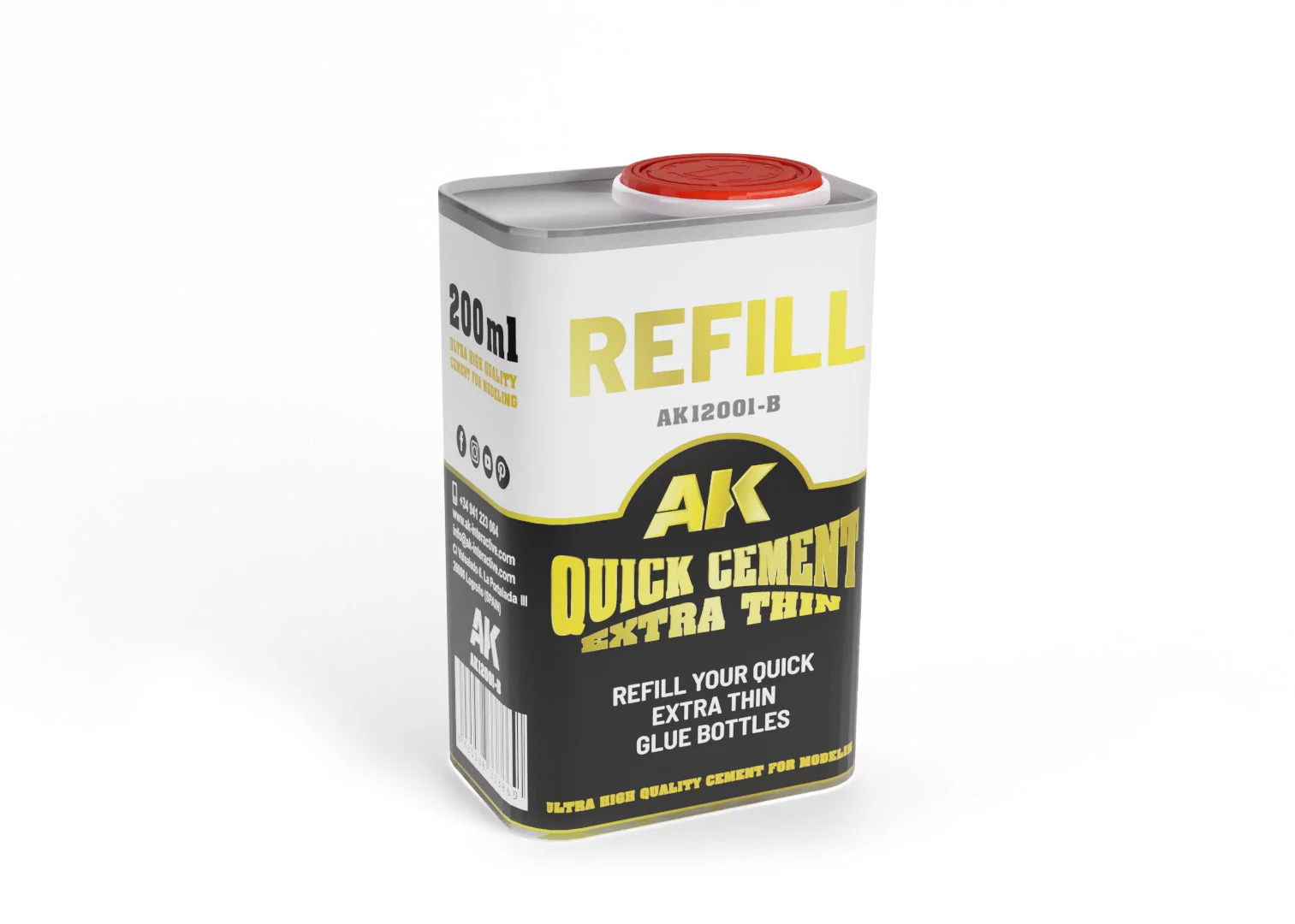 AK Interactive Quick Cement Extra Thin 250 ml refill
