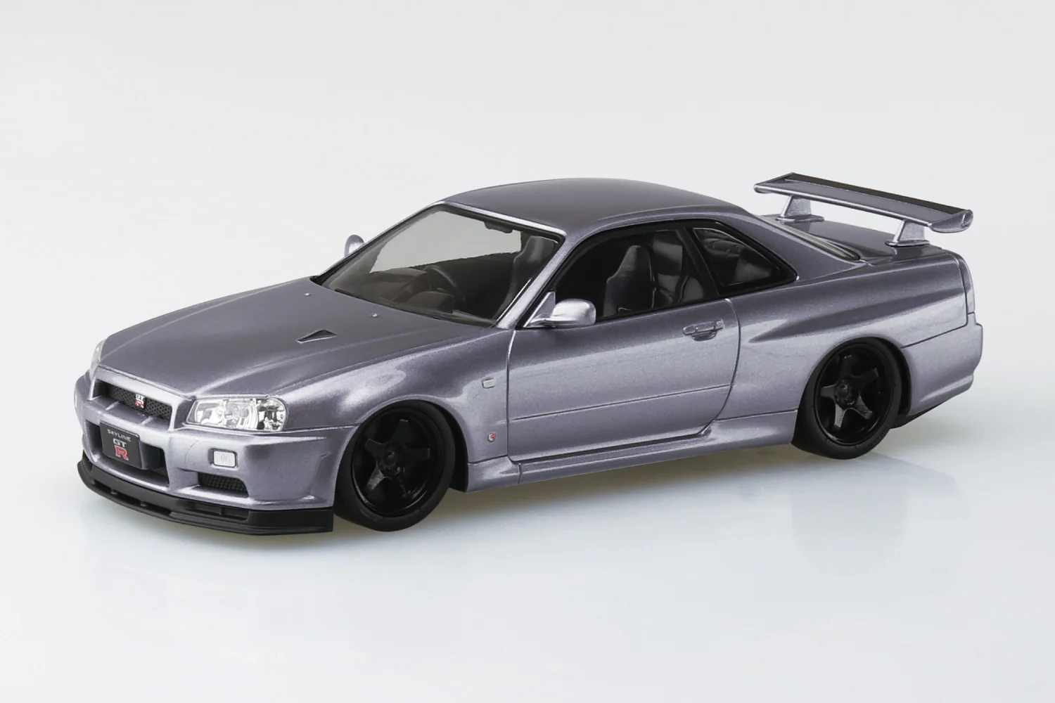 Aoshima 1/32 SNAP KIT #12CU-AS Nissan R34 Skyline GT-R Custom Wheel (Athlete Silver) - Image 2