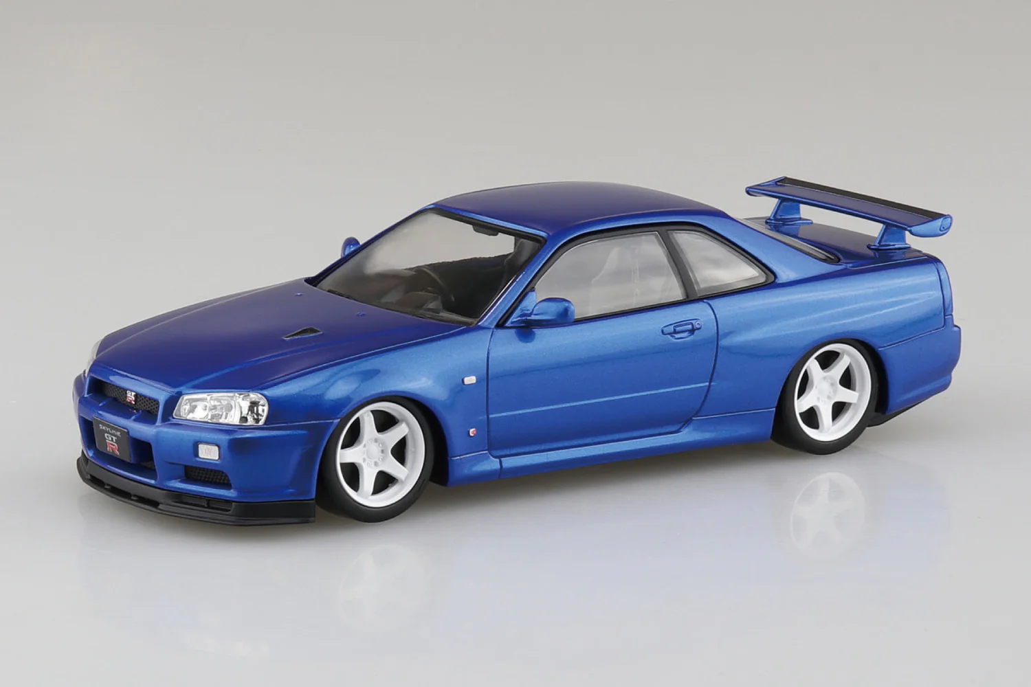 Aoshima 1/32 SNAP KIT #12CU-BB Nissan R34 Skyline GT-R Custom Wheel (Bayside Blue) - Image 2