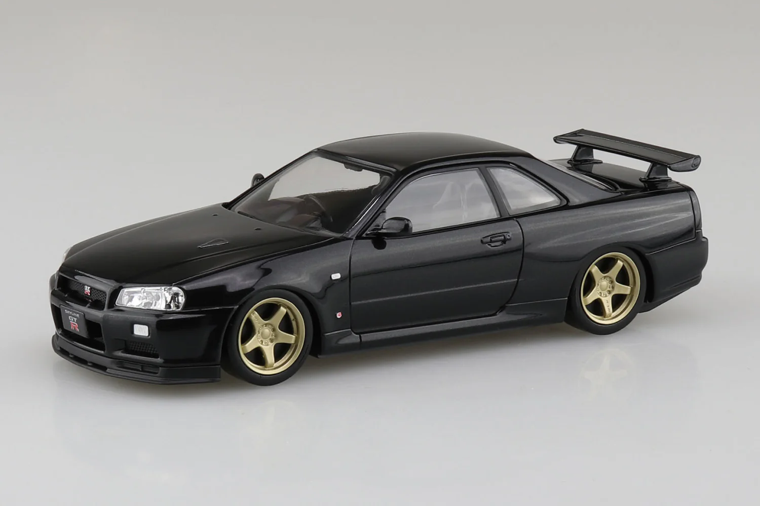 Aoshima 1/32 SNAP KIT #12CU-BP Nissan R34 Skyline GT-R Custom Wheel (Black Pearl) - Image 2
