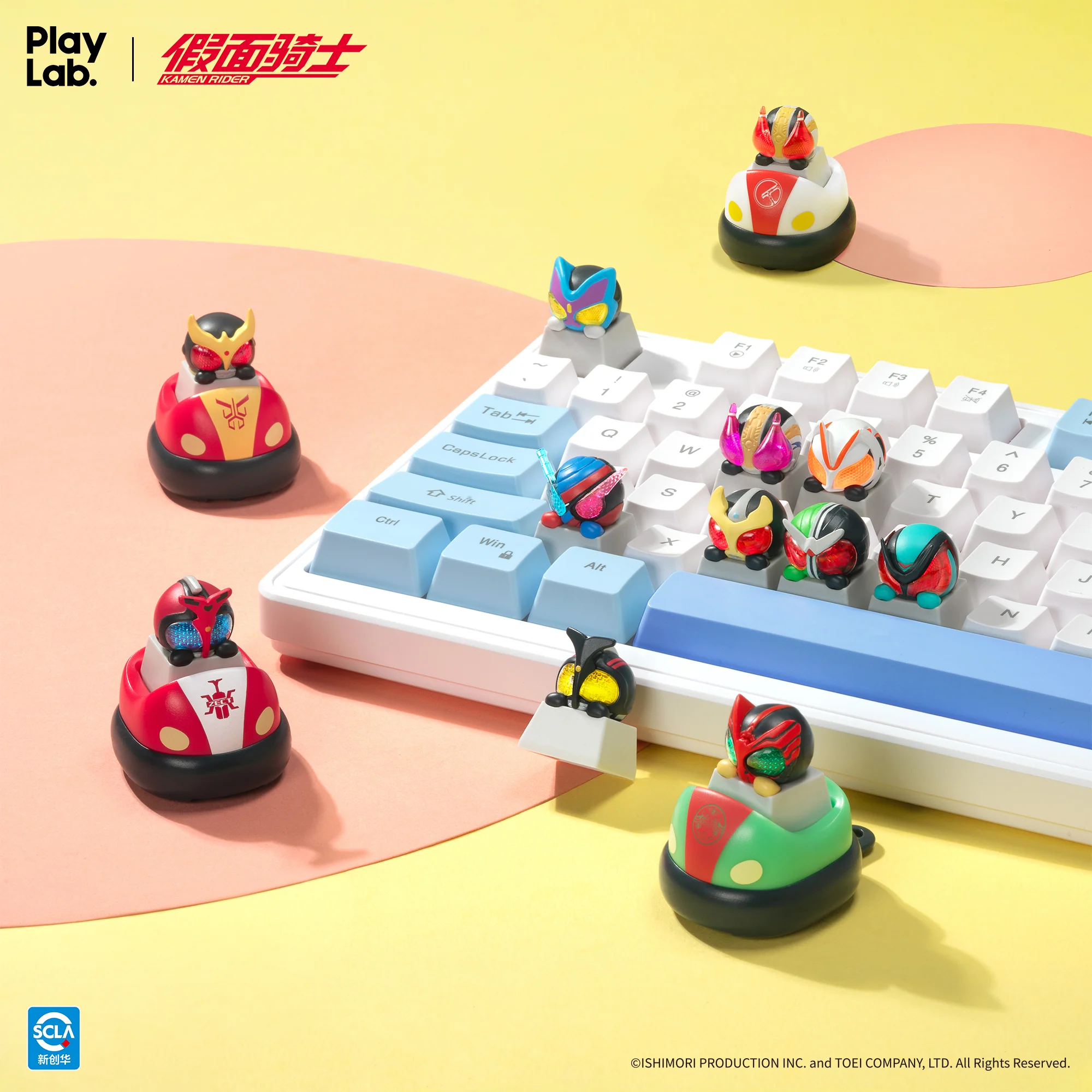 Kamen Riders Bumper Car Key Caps Set (10in1) - Image 4