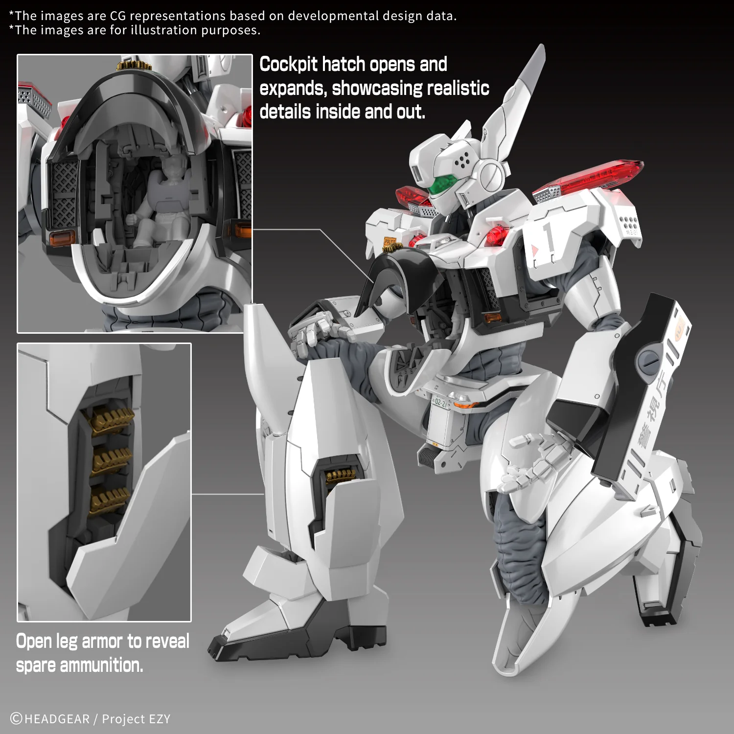 Patlabor RG AV-98 Ingram Plus (AV-98Plus) 1/48 Scale Model Kit - Image 5